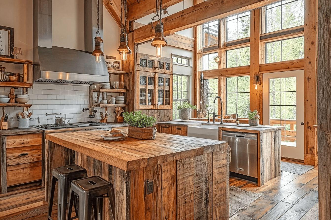 Relooking cuisine ancienne : idées et astuces pour moderniser et rénover sa cuisine rustique en bois
