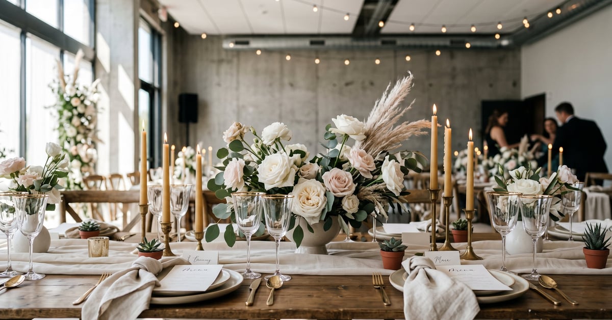 Idées déco mariage élégantes avec fleurs, bougies et détails raffinés pour une ambiance unique
