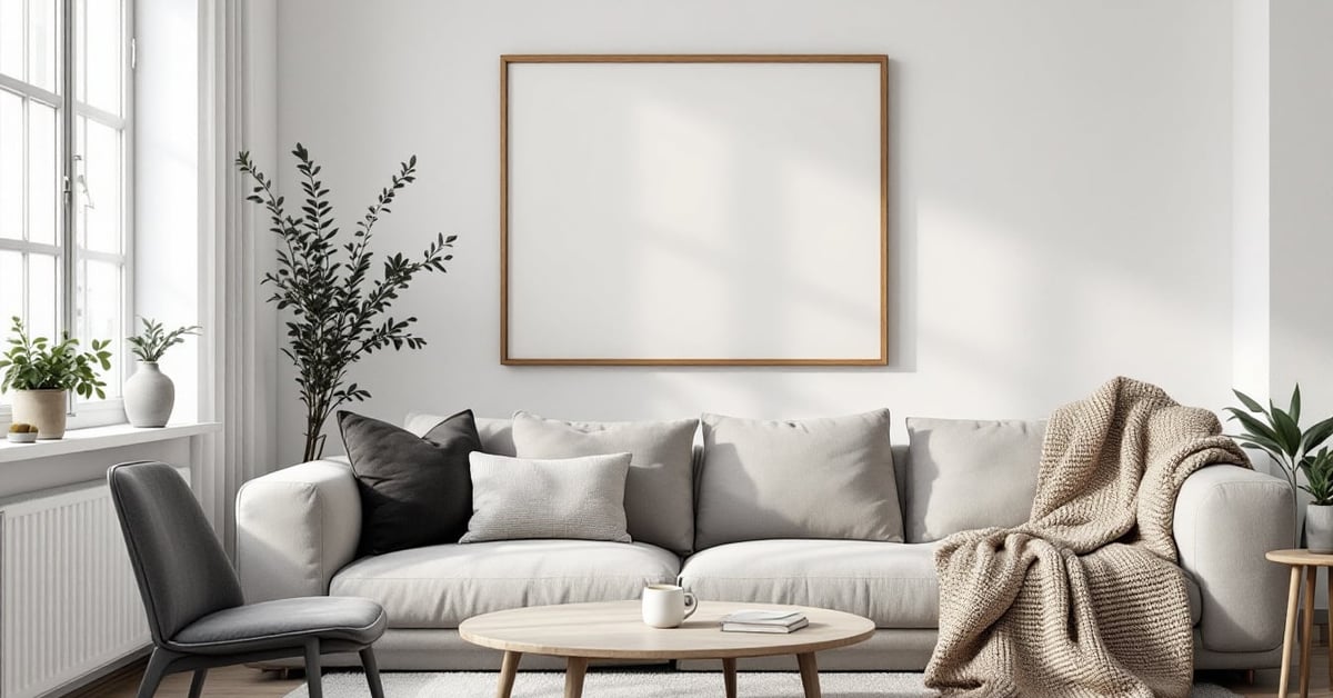 Papier peint campagne chic dans un intérieur élégant aux motifs botaniques et tons naturels chaleureux